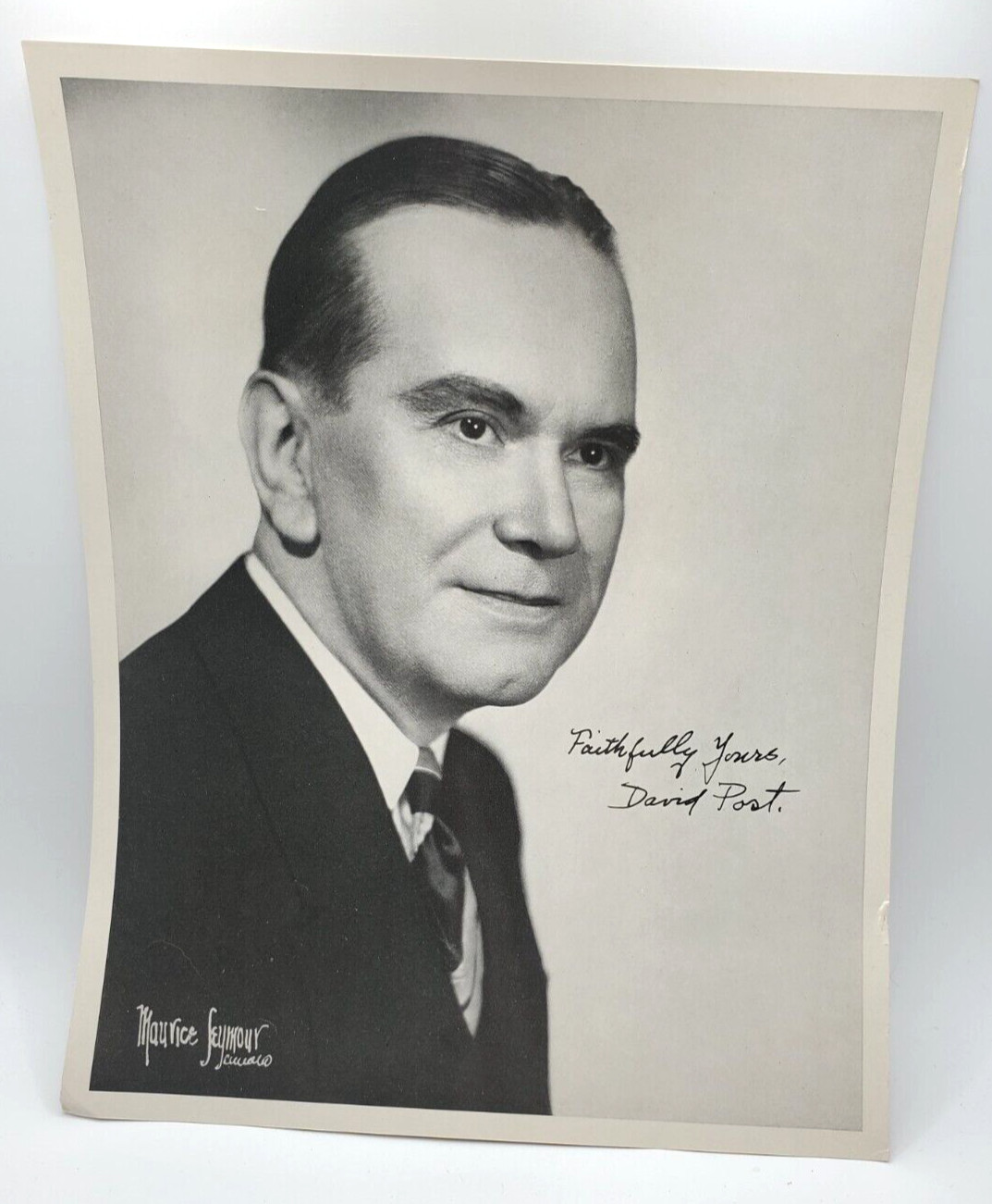 Vintage Studio Photo Actor David Post Maurice Seymour Facsimile Autograph Vintage Studio Photo Actor David Post Maurice Seymour Facsimile Autograph