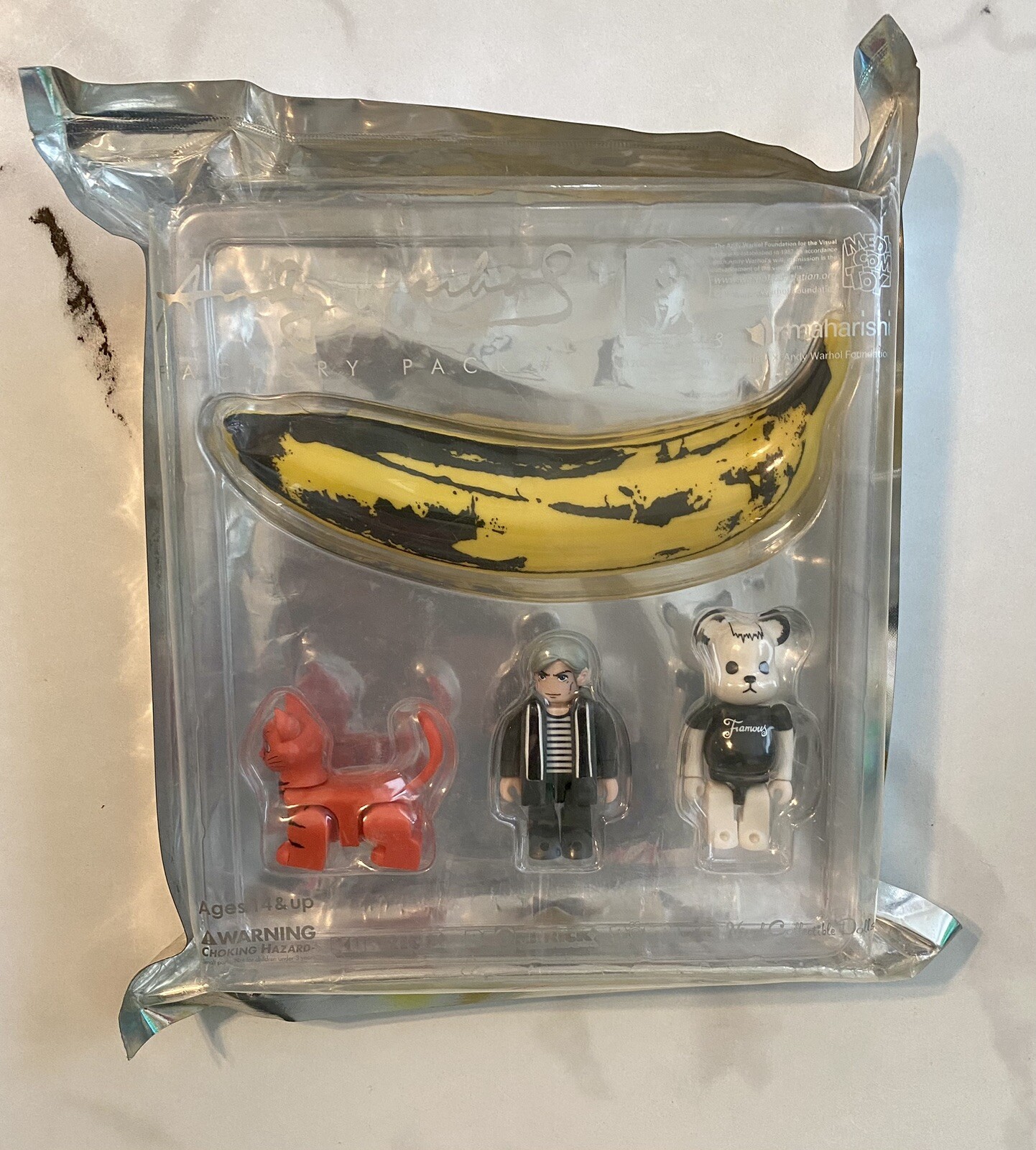 BEARBRICK MEDICOM KUBRICK MAHARISHI  ANDY WARHOL FACTORY PACK #1 RARE NEW