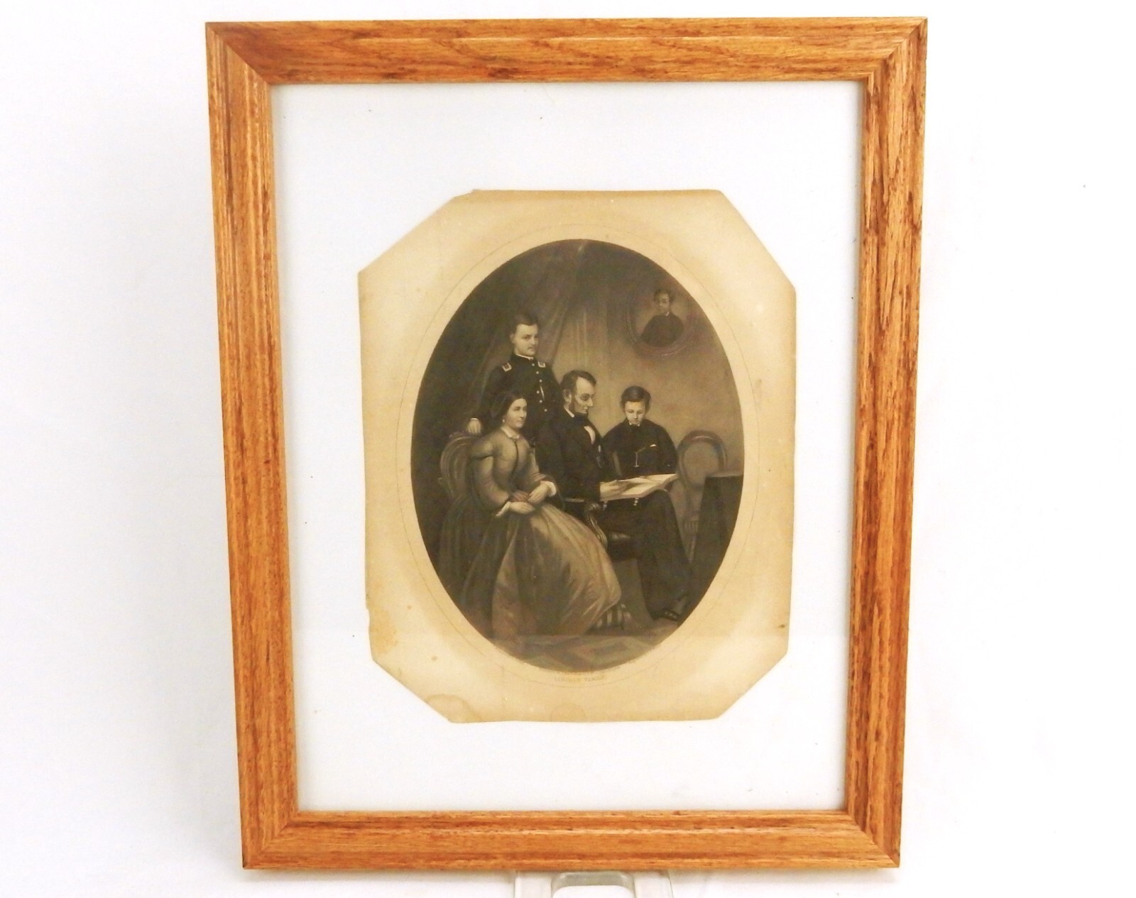 Abraham Lincoln Family Portrait, Steel Engraved w/Original Mat, A. B. Walter Abraham Lincoln Family Portrait, Steel Engraved w/Original Mat, A. B. Walter
