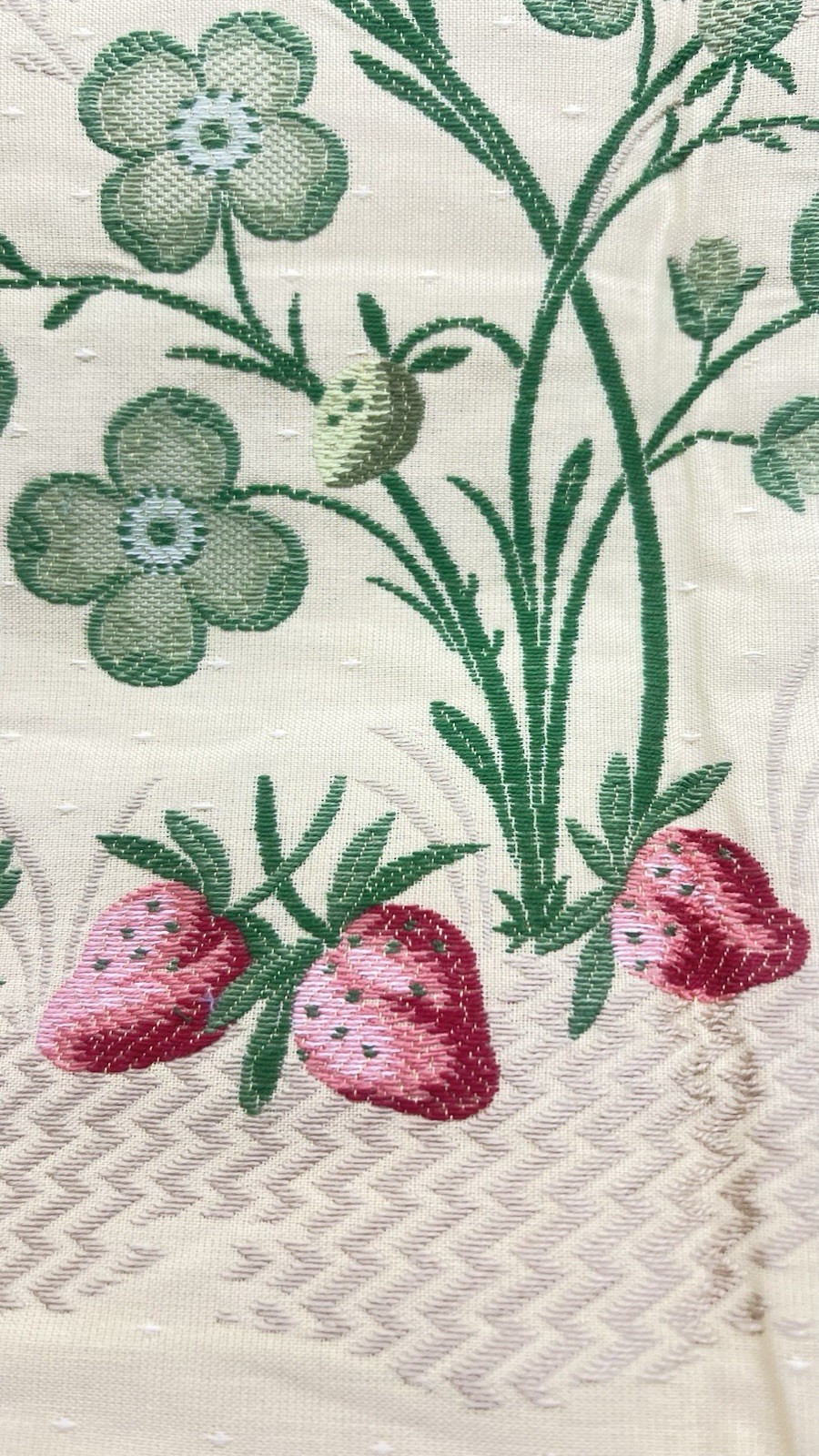 2 Scalamandre fabrics-FRAISE Du PRINTEMPS-H 20”x V 20 Color Butt