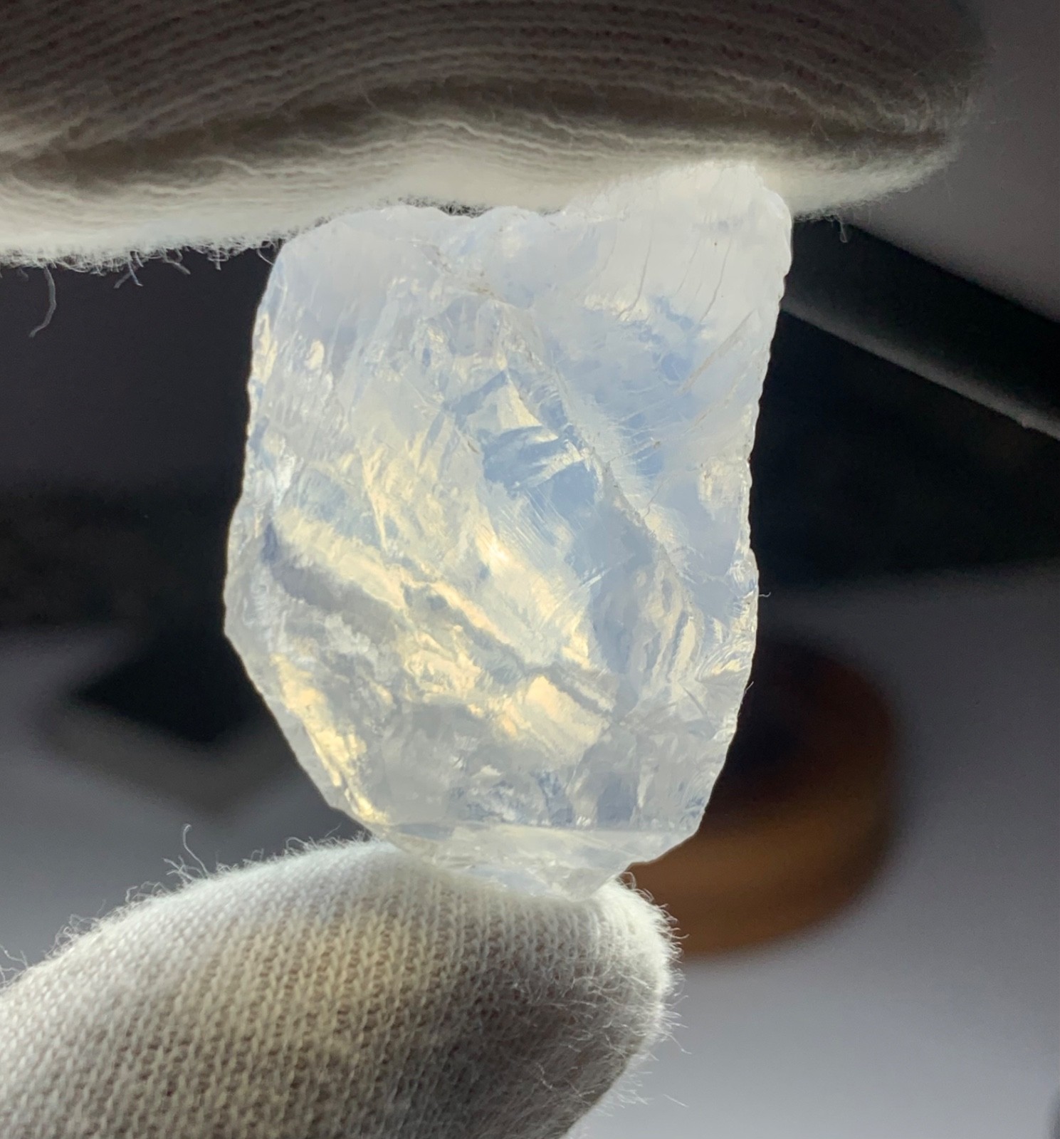 121 Ct African Natural Moonstone Rough Premium Facet Grade Collector Gemstone