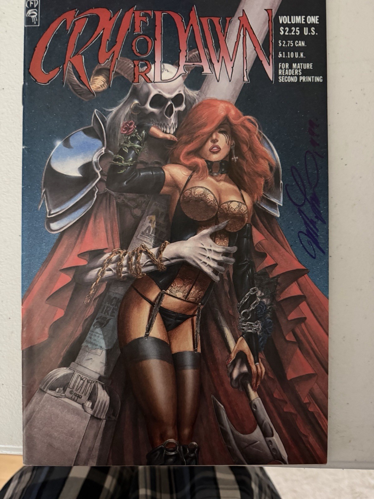 Cry For Dawn #1 (1990, CFD) FN/VF 2nd Print Variant Joseph Michael Linsner