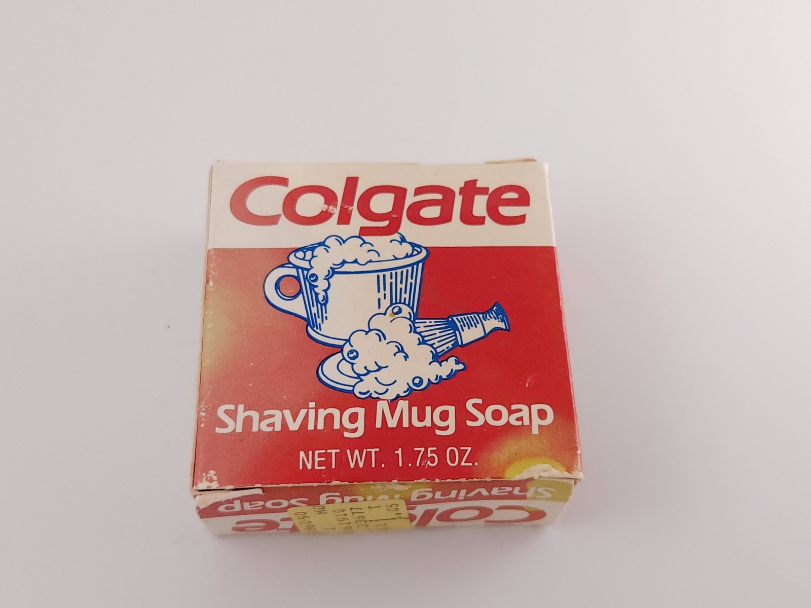 Colgate Cup Soap 1970s Tallow for Shaving Vintage Shave Soap