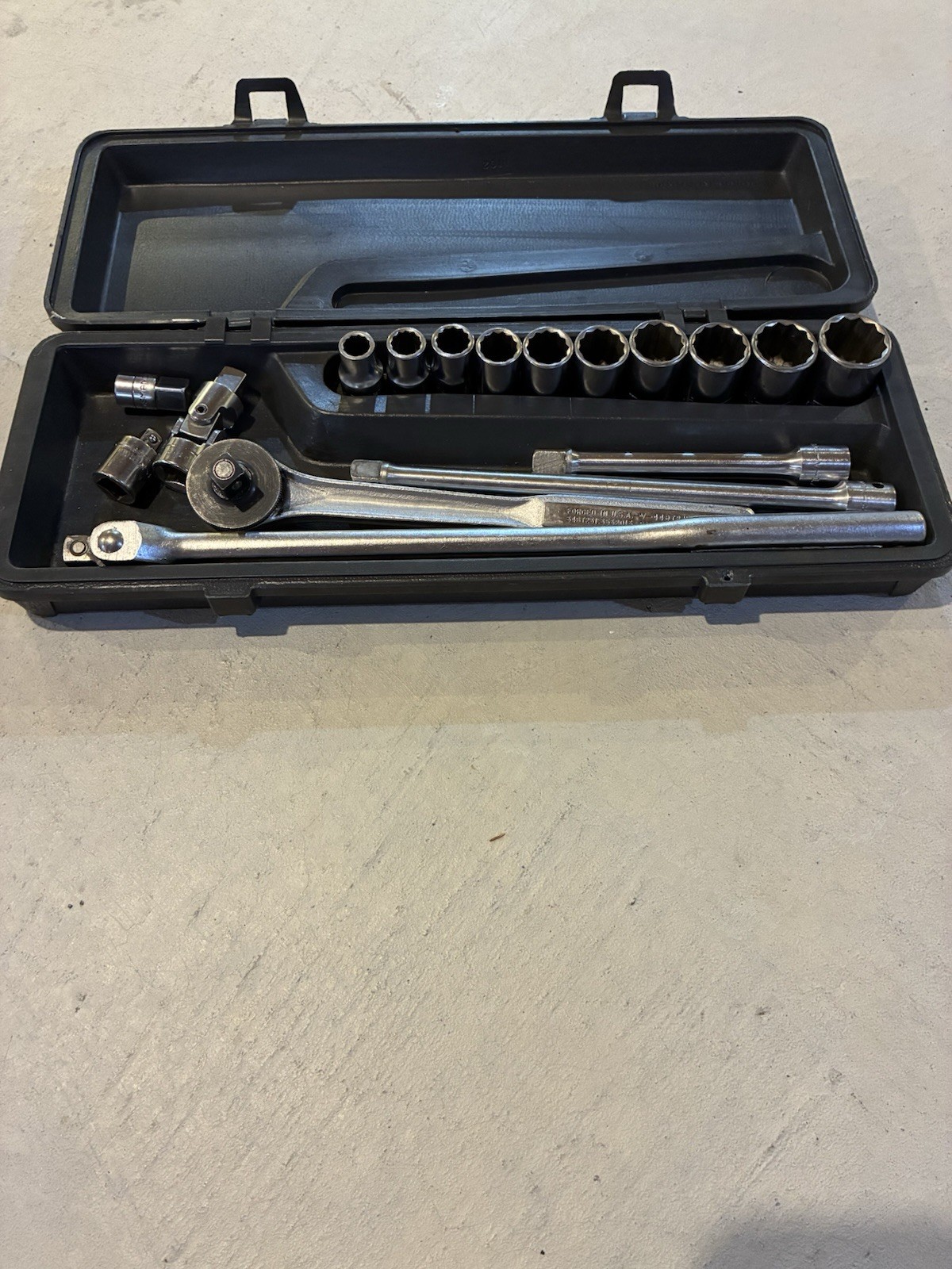 🇺🇸 Vintage Craftsman 1/2” Drive Socket Set Series V And Patent 17 Pieces, Case