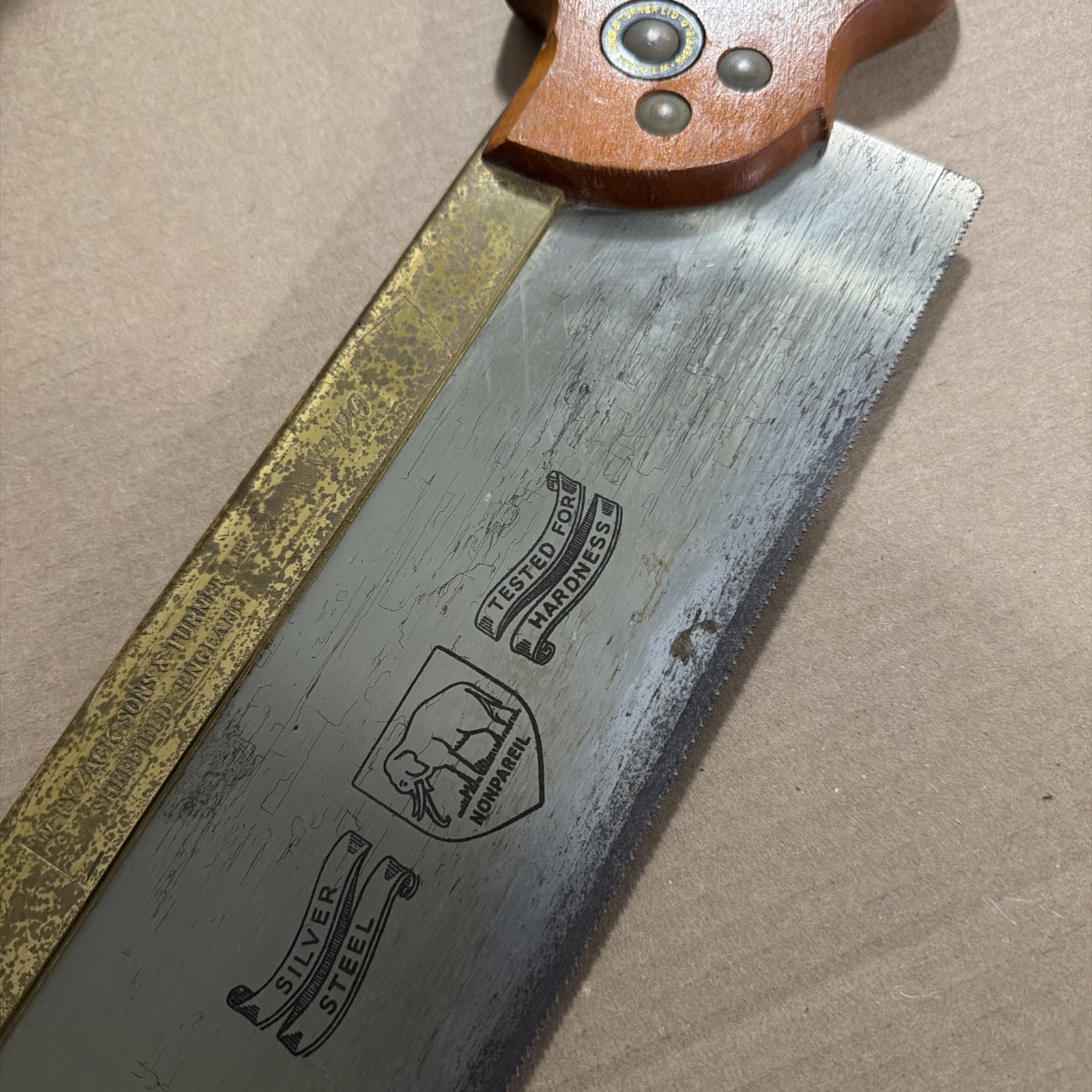 W. Tyzack Sons & Turner Ltd. No. 120 Nonpareil Brass Back Tenon Saw