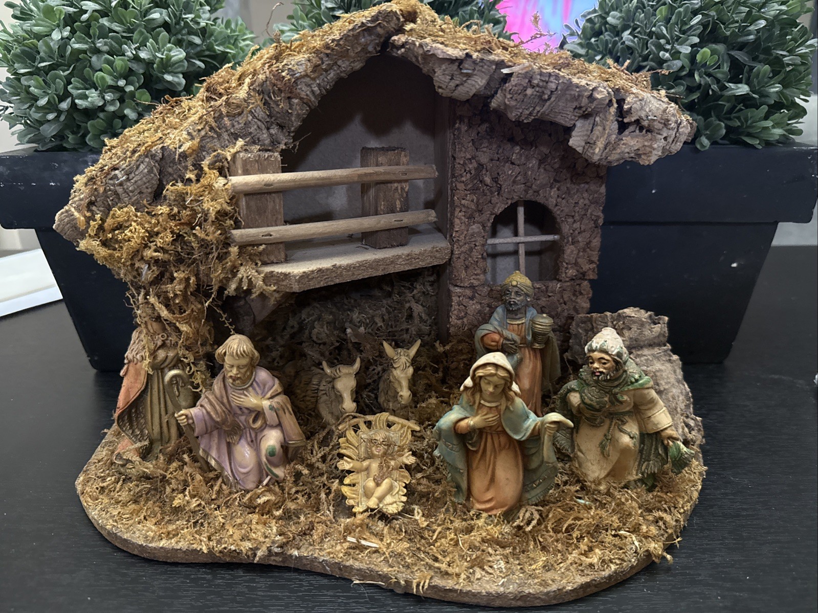 Vtg Fontinini Nativity Set Display Made In Italy 13\