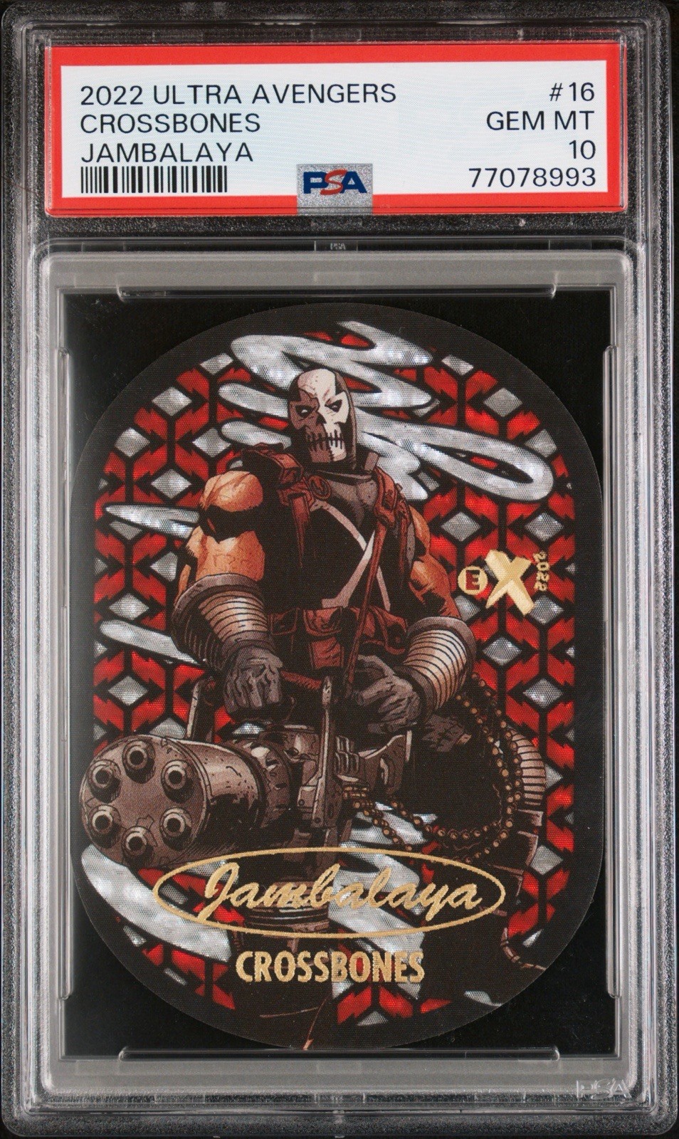 2022 Upper Deck Fleer Ultra Marvel Avengers Crossbones Jambalaya PSA 10 2022 Upper Deck Fleer Ultra Marvel Avengers Crossbones Jambalaya PSA 10