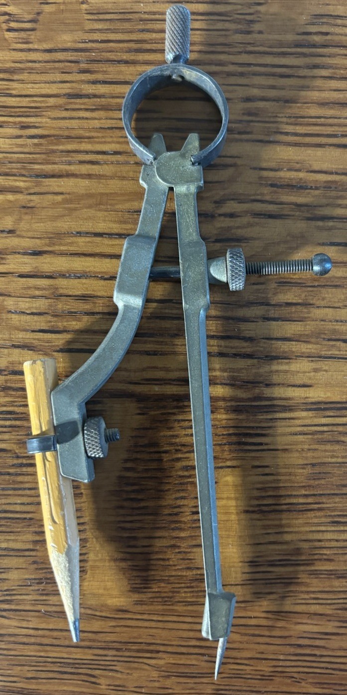 Vintage Wing Pencil Compass Scriber Divider Drafting Woodworking Layout Tool