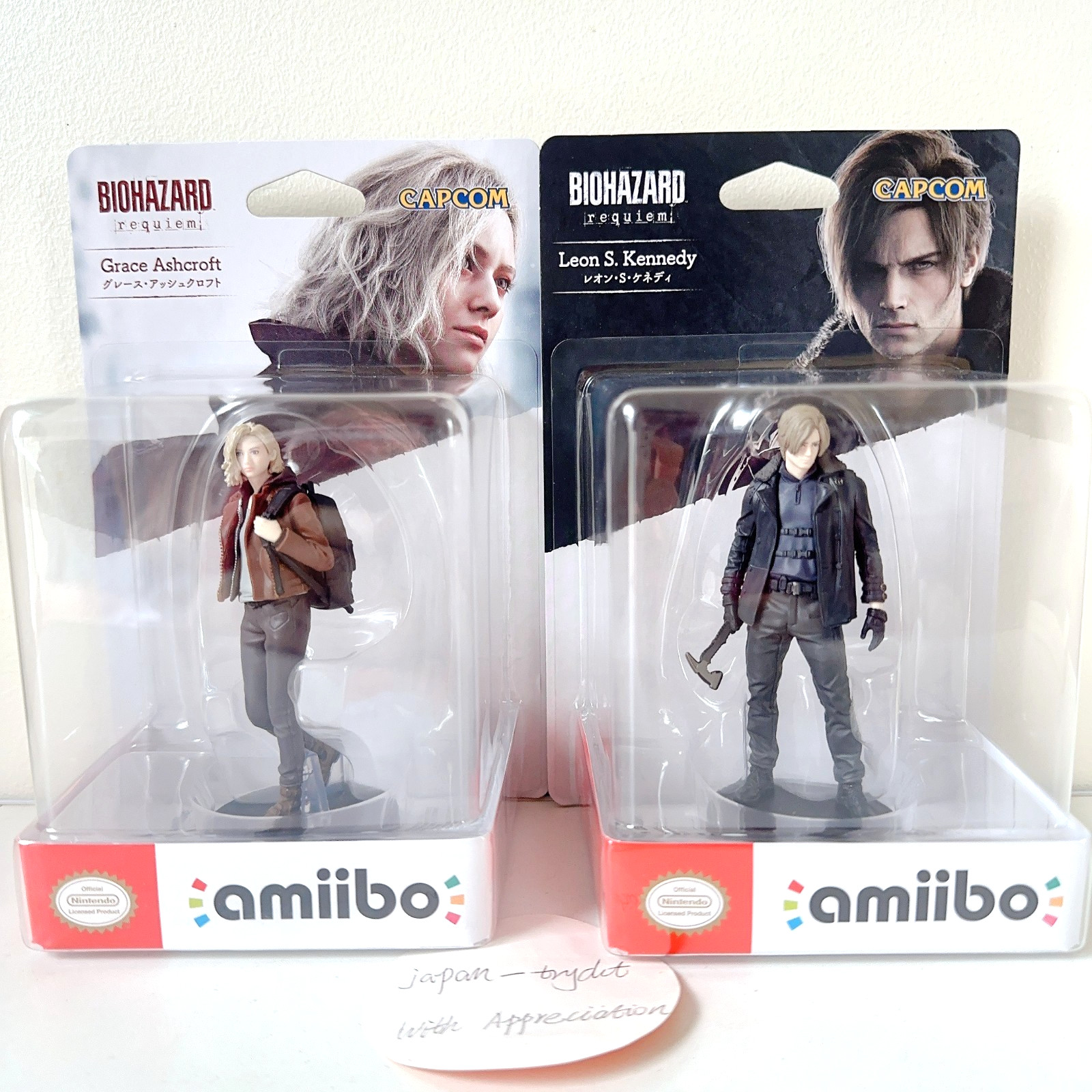amiibo: Resident Evil Requiem BIOHAZARD Leon & Grace Set of 2 Japan New