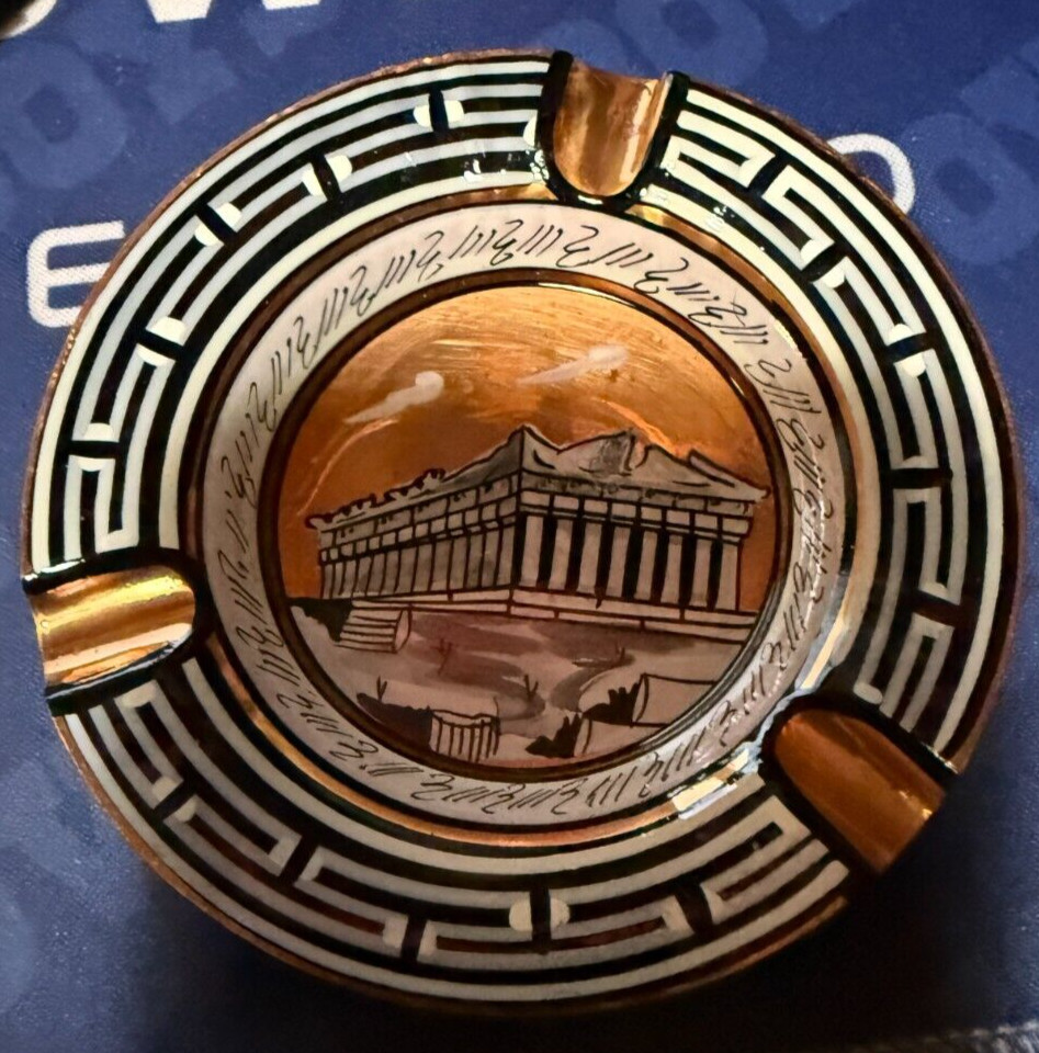 Greek Parthenon--Ashtray --Hand Made In Greece---3 3/4