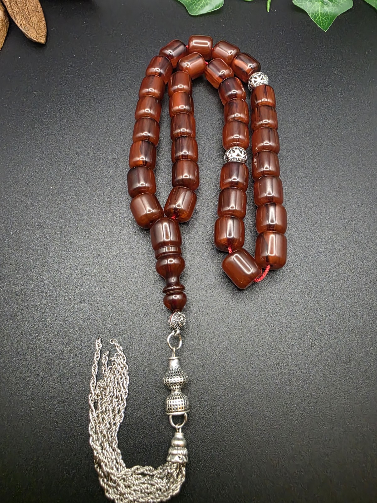 Collectible Miske ISLAMIC PRAYER ROSARY 33 Beads Misbah مسباح سبحة مسكي 