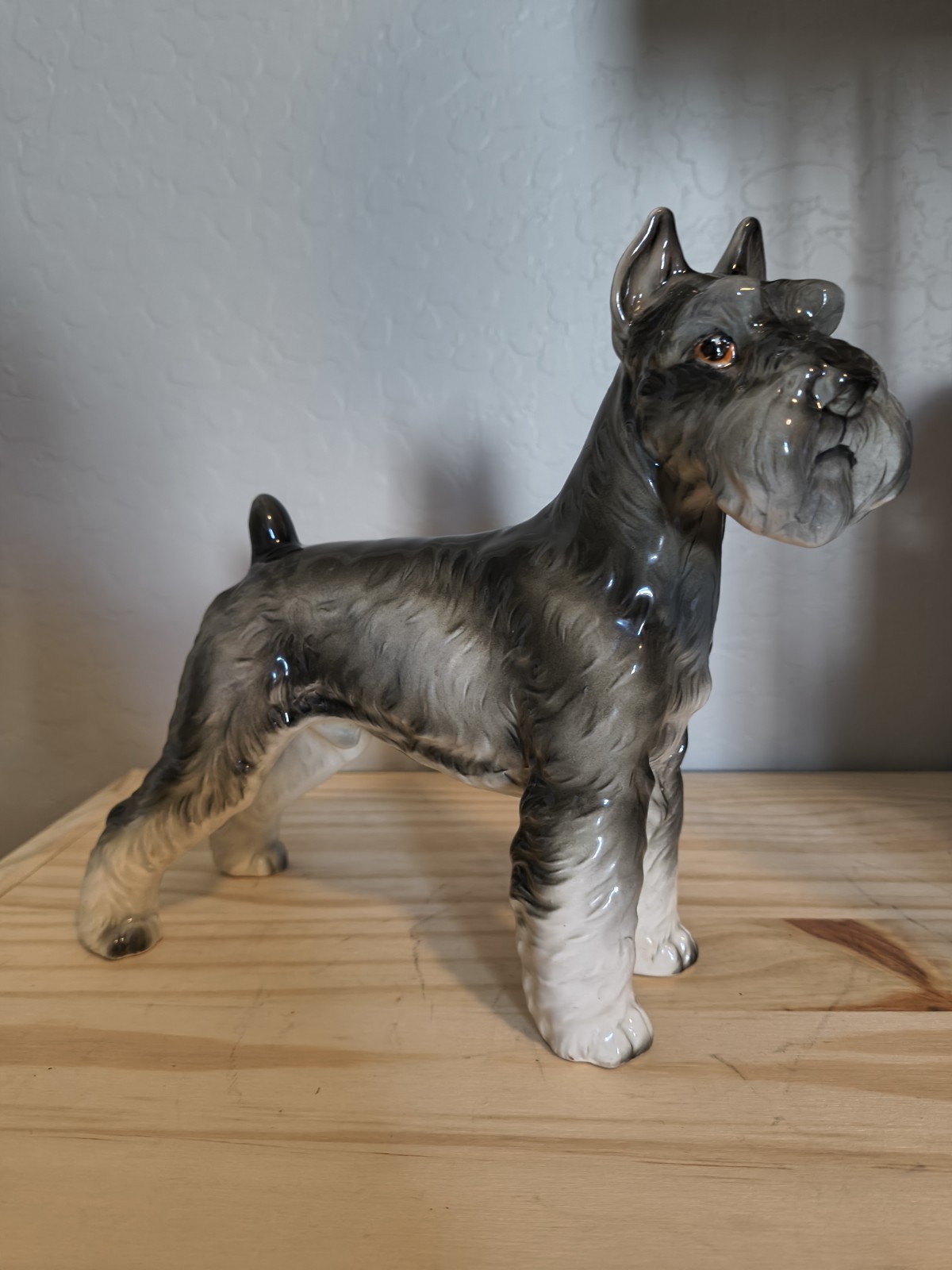Vintage Shafford Schnauzer Dog Porcelain Figurine 7