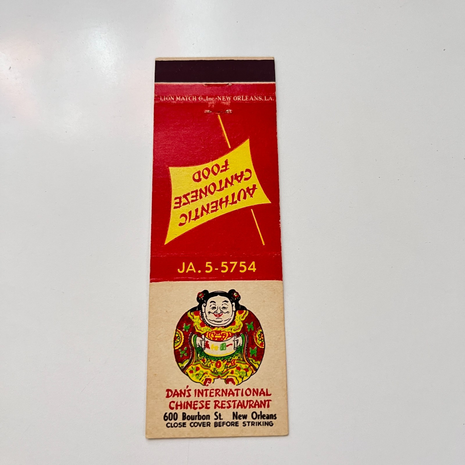 Dan\'s International Chinese Restaurant Vintage Matchbook Cover TMB53-5
