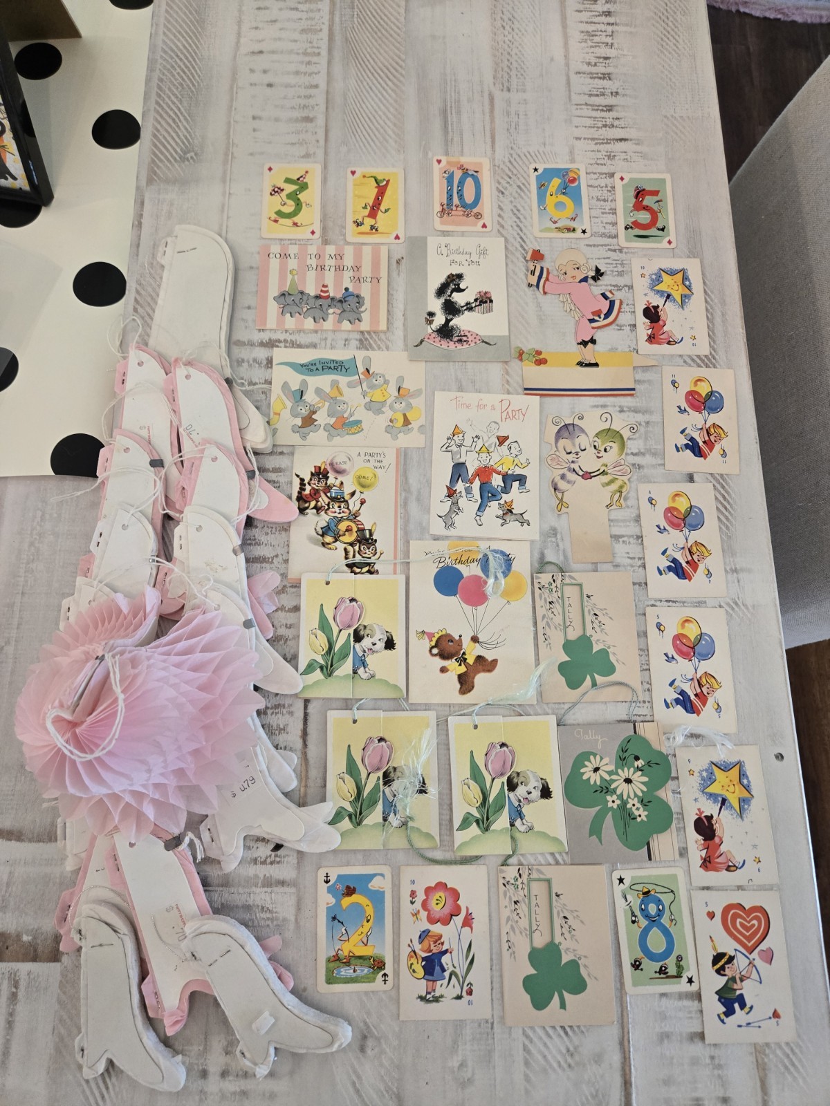 Large Lot Of Vintage Party/Crafting Ephemera  Honeycomb Bells Cards Invitations