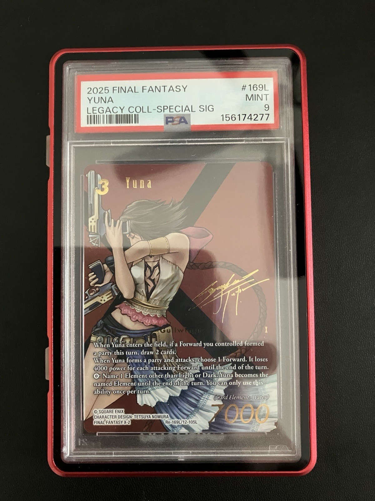 Final Fantasy Legacy Collection Yuna Card FFTCG 2025 PSA 9 Special Signature