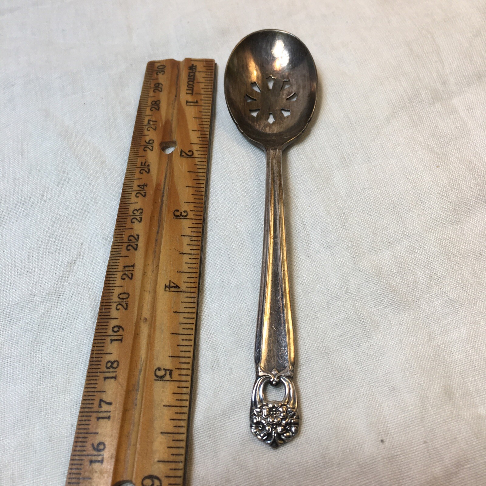 1847 Rogers Bros Eternally Yours Small Slotted Spoon 5.75\