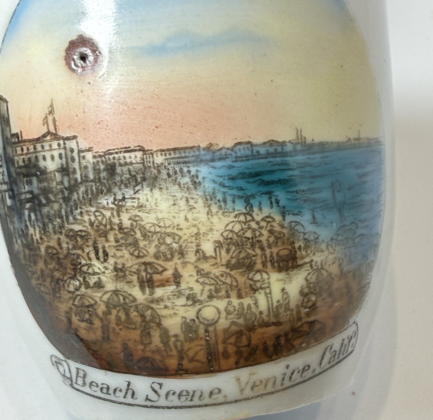 VENICE, CALIFORNIA CA Antique BEACH SCENE Souvenir RARE Dish Tea Cup VENICE, CALIFORNIA CA Antique BEACH SCENE Souvenir RARE Dish Tea Cup
