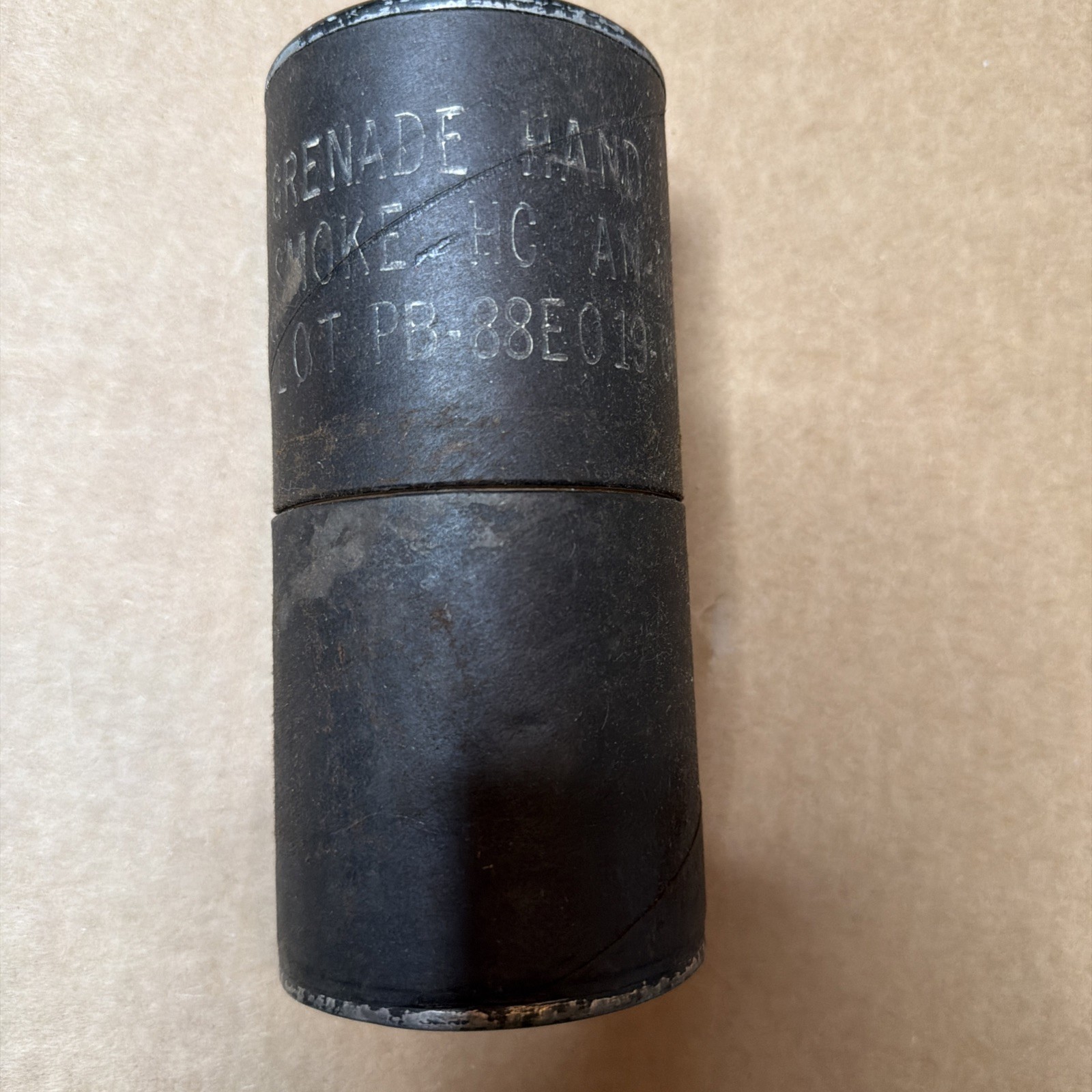 WW2 1940s Smoke Hand Grenade Cardboard Tube M8 EMPTY