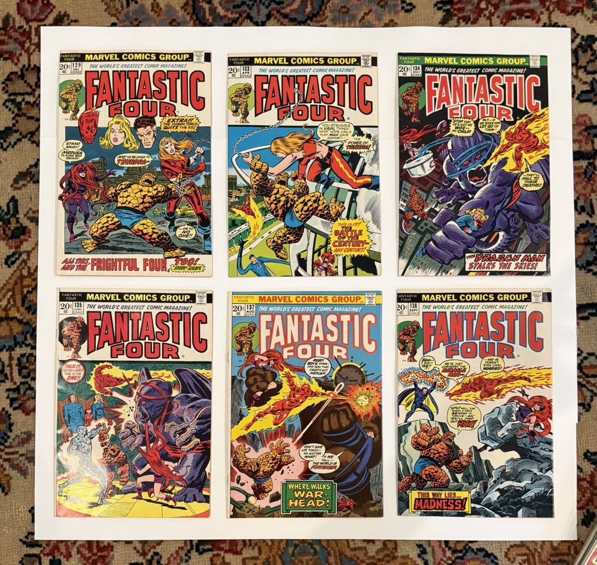 FANTASTIC FOUR LOT OF 18 VF+ BRONZE AGE CLASSIC COMICS #129-150 BEAUTIFUL PAGES FANTASTIC FOUR LOT OF 18 VF+ BRONZE AGE CLASSIC COMICS #129-150 BEAUTIFUL PAGES