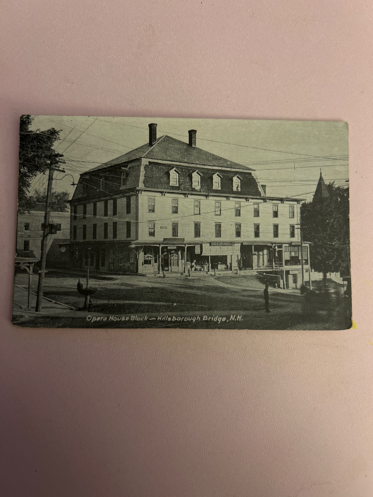 1929 opera house block- hillsborough bridge, new Hampshire
