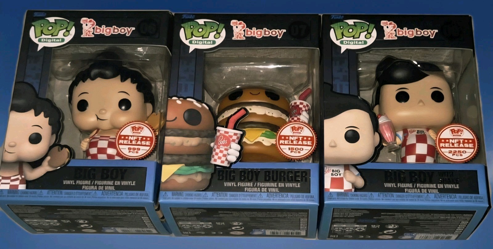 Funko pop Digital BOB'S BIG BOY Full Set of 3 Redemptions Royalty Grail  