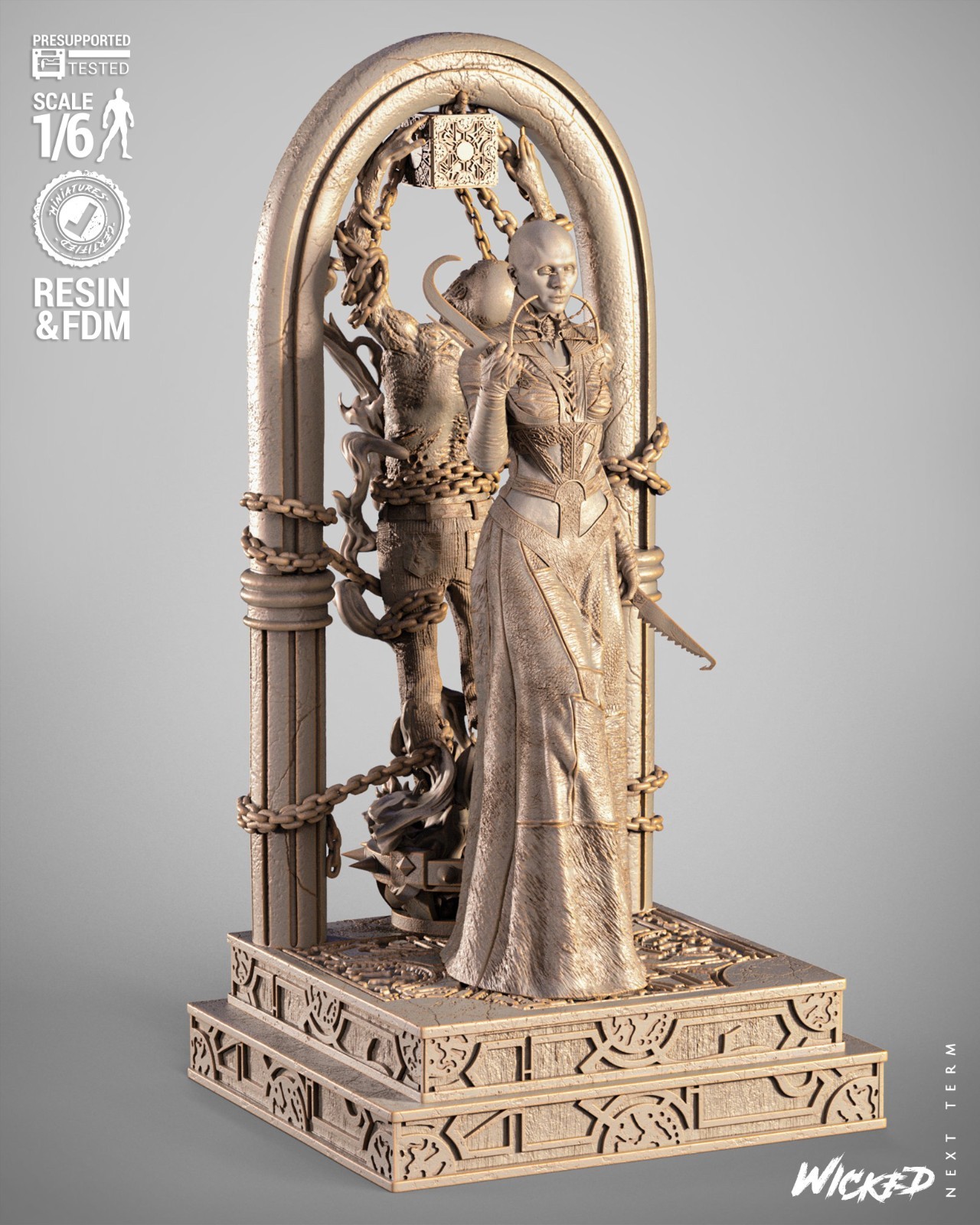 Female Cenobite Resin Sculpture Statue Model Kit   Unpainted/Unassembled