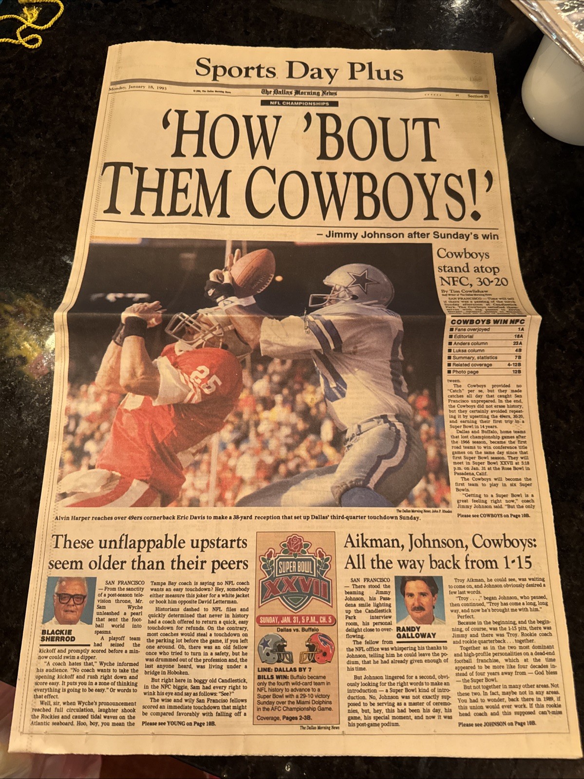 The Dallas Morning News - Sports Day Plus - Dallas Cowboys - January 18, 1993