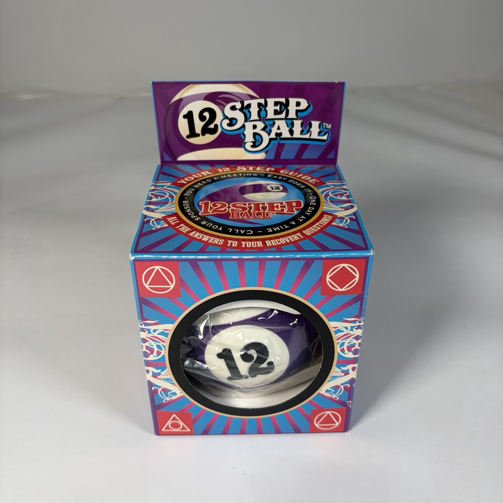 Vtg 2007 12 Step Ball Novelty Recovery Magic 8 Ball Lulu Ink AA Sobriety Gift