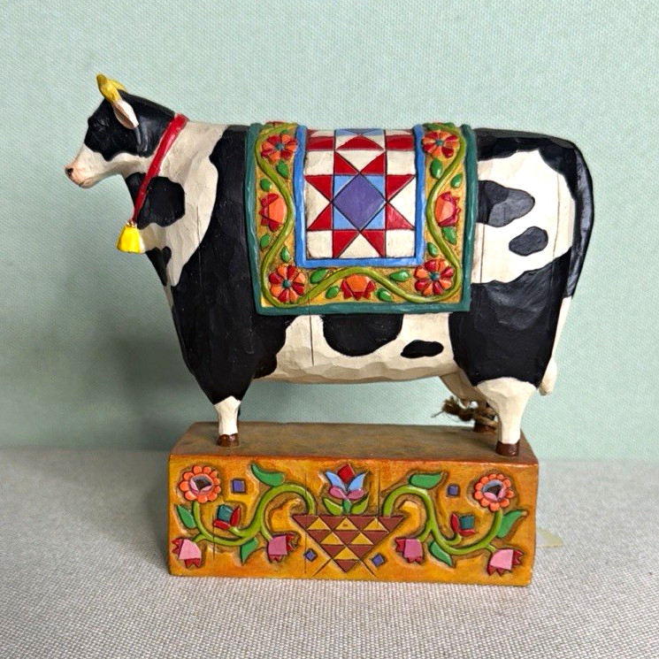 Jim Shore Heartwood Creek A Grand Tradition Cow 117143 Enesco 2003 w/ Tag