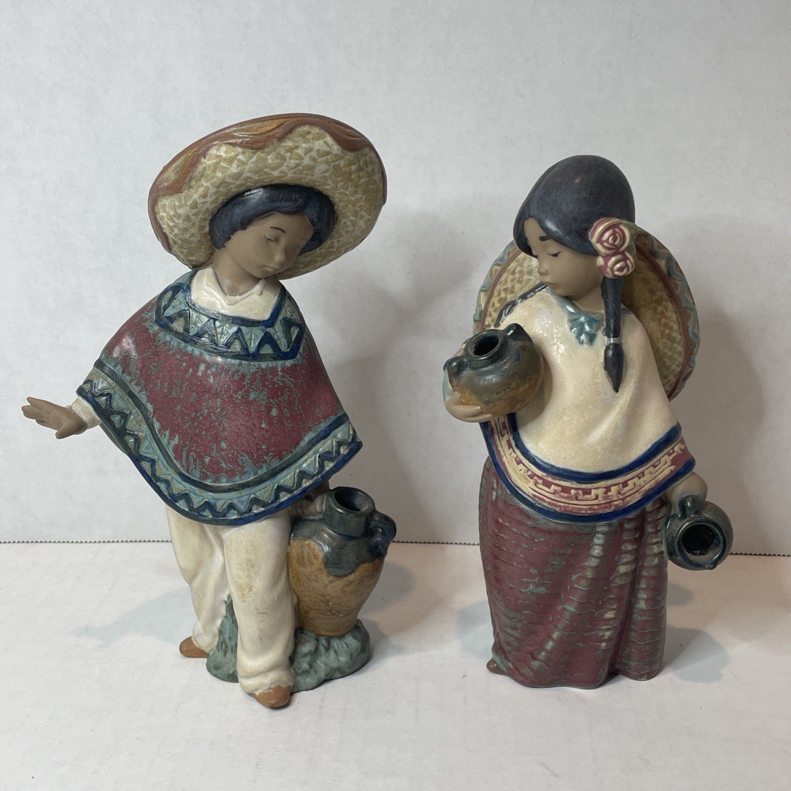 Lladro 3350 Pedro with Jug 3150 Pepita Retired Figures Detailed Pieces