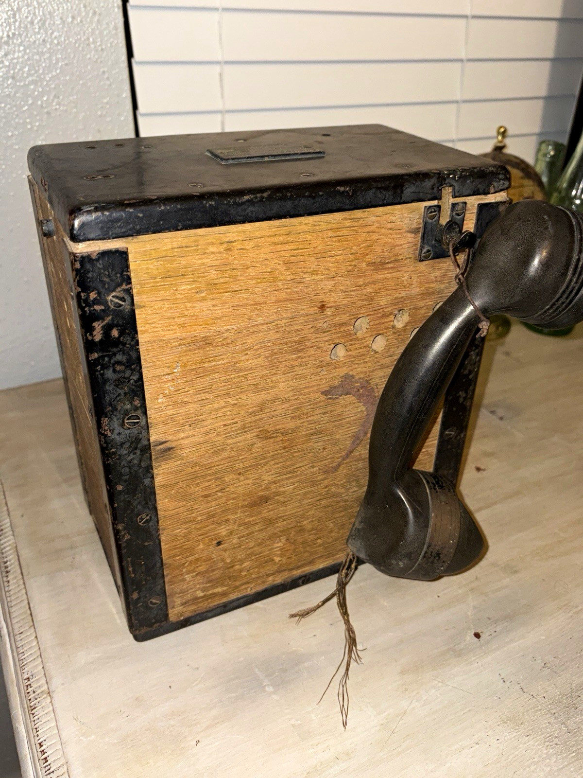 WW1 1918 dated Signal Corps U.S. Army Field Telephone Model 1917