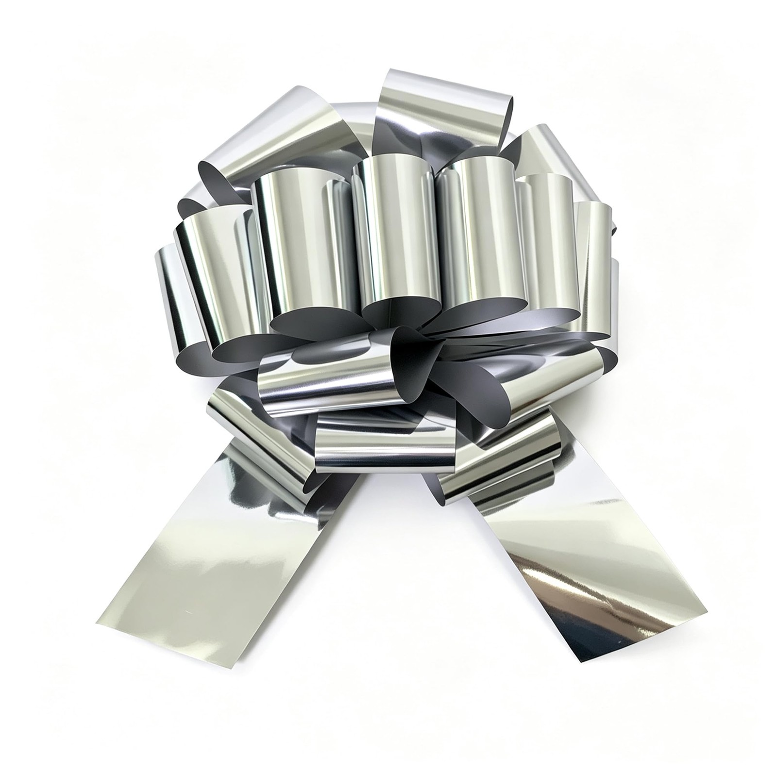 Big Gift Bow 12 inch Silver for Bitthday Holiday 12 Inch,
