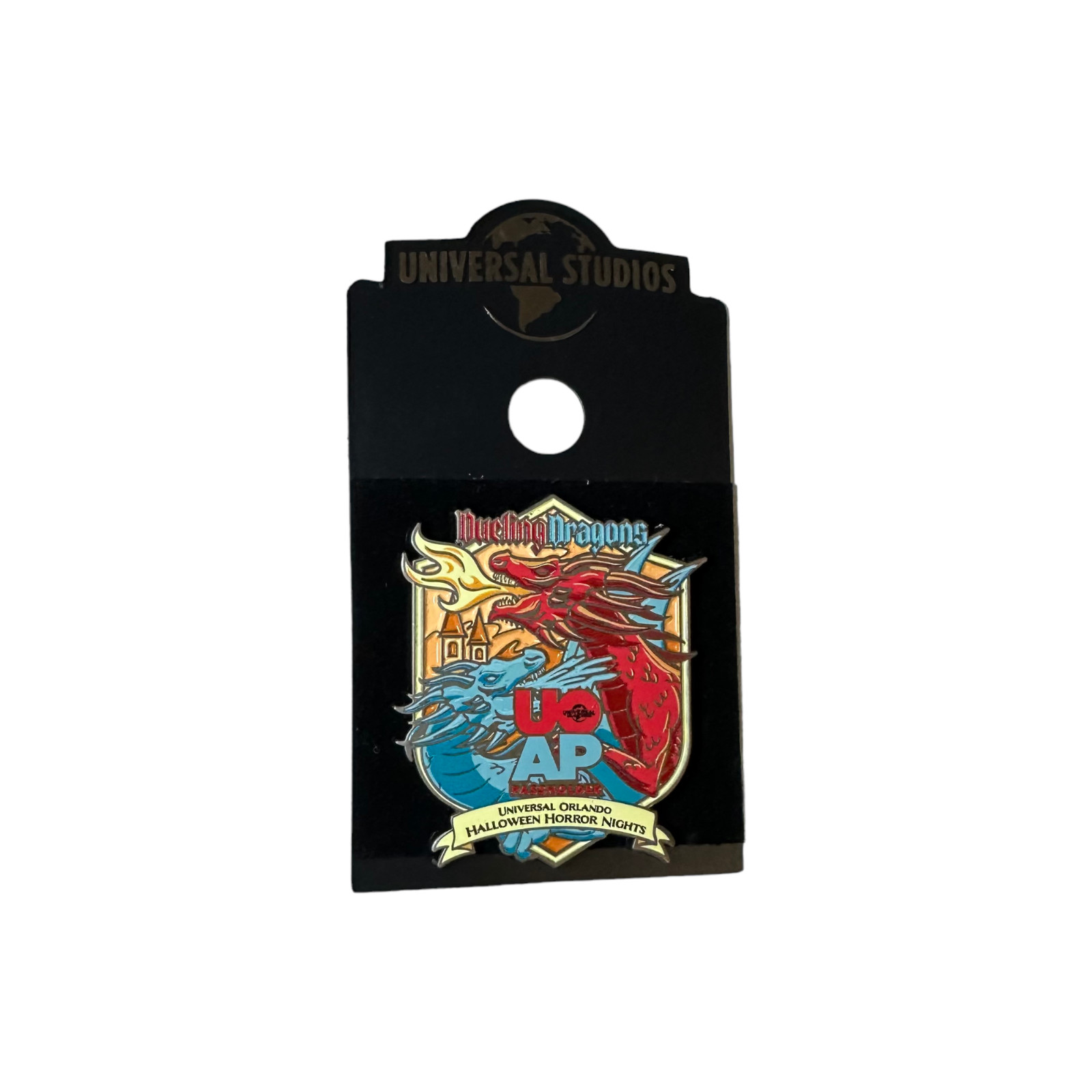 2023 Universal Studios Halloween Horror Nights UOAP Dueling Dragons Pin