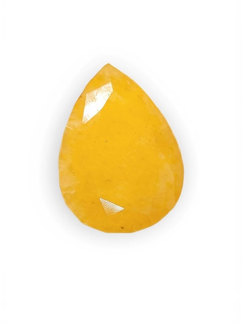 Rare 300-400 Ct Yellow Sapphire Loose Stone | Large Pear Cut Sapphire