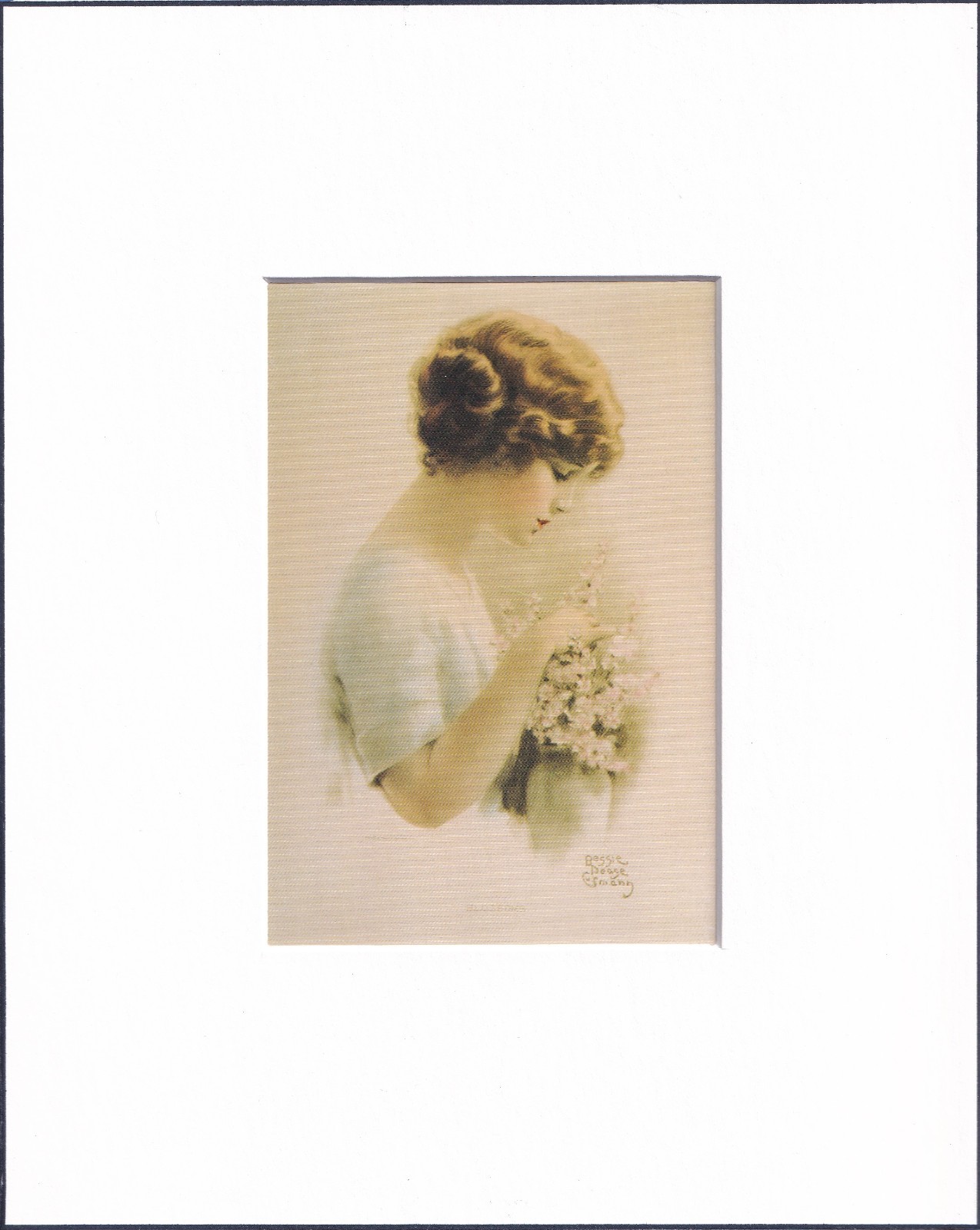 8X10 Matted Print Picture Art, Bessie Pease Gutmann: Blossoms, 1914 8X10 Matted Print Picture Art, Bessie Pease Gutmann: Blossoms, 1914
