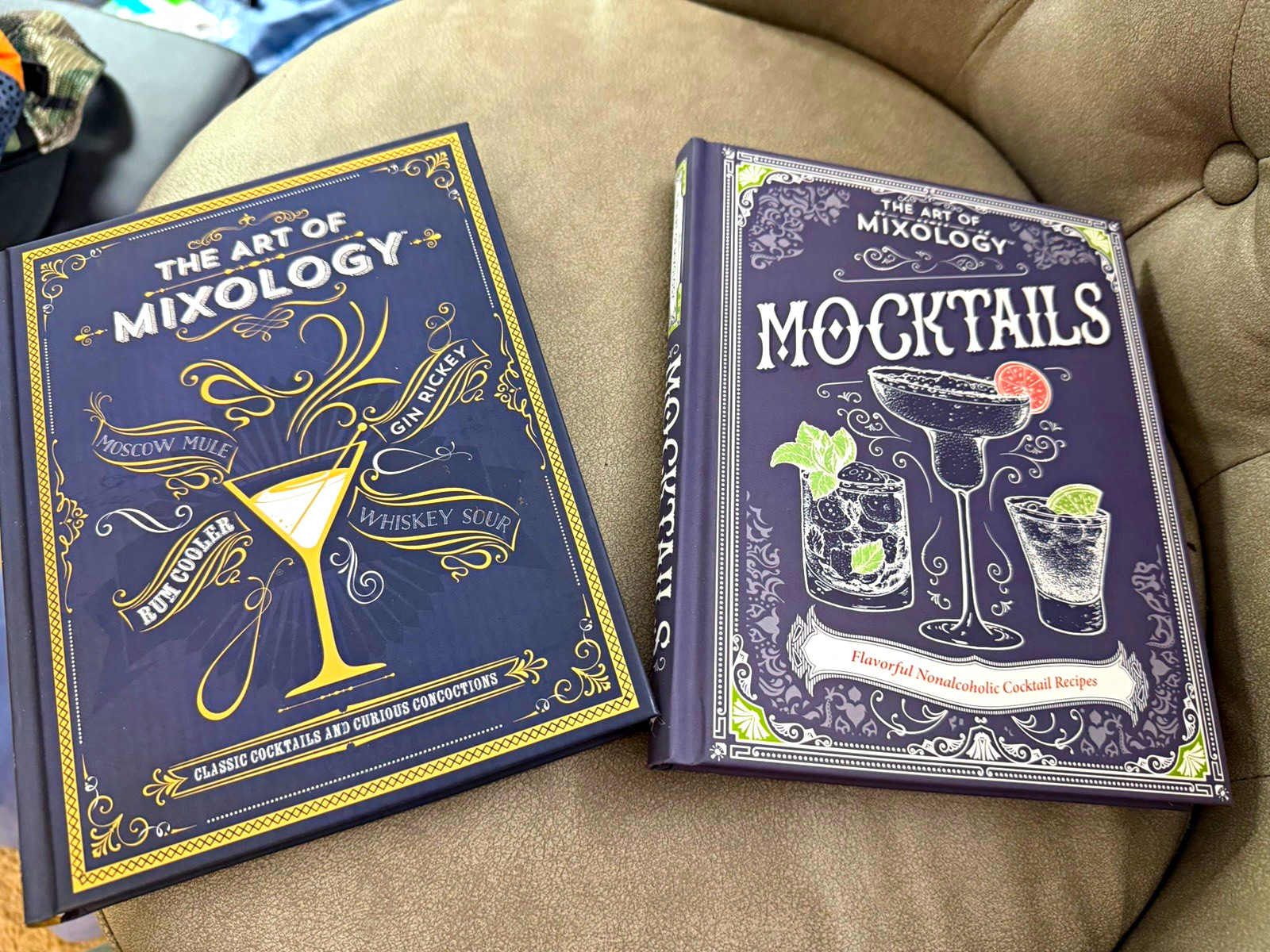 The Art of Mixology Cocktails & Mocktails Recipe Books 2 Book Lot, Paper