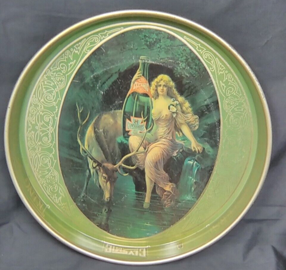 CLYSMIC Water Nymph SERVING TRAY Bar KING OF TABLE WATERS Beer ADVERTISING