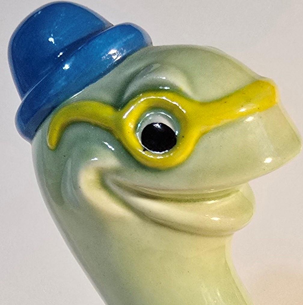 Vtg. Whimsical Cute Snail Wearing Glasses Figurine 1976 HANDCRAFT STUDIO OHIO