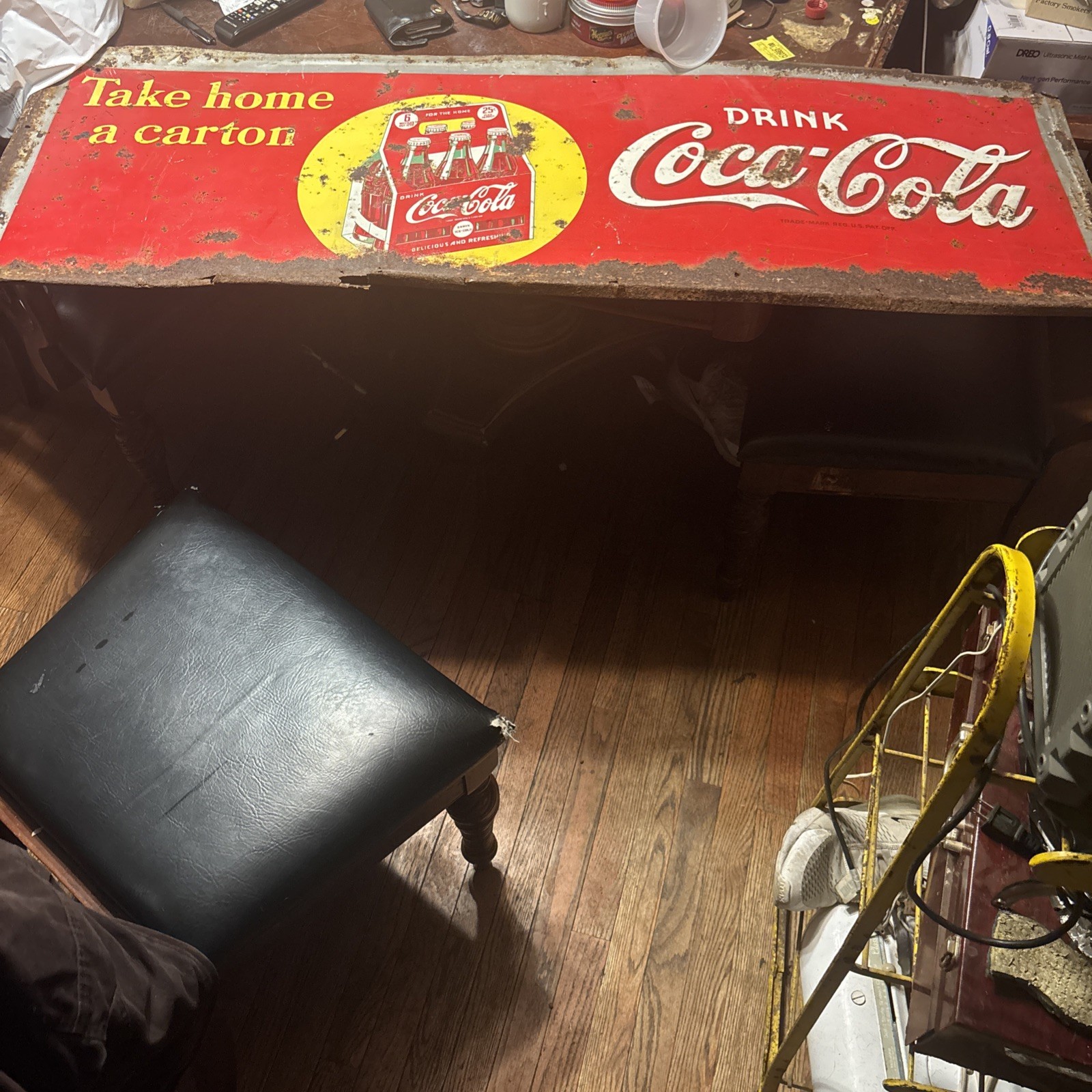 A Vintage Rare Coca Cola Take Hame A Carton Six Pack 54”WX18”H