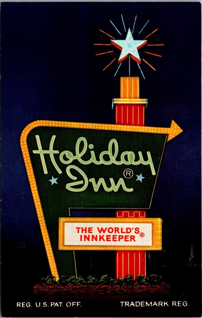 HOLIDAY INN Midtown WICHITA, Kansas KS c1972 roadside advertising Postcard