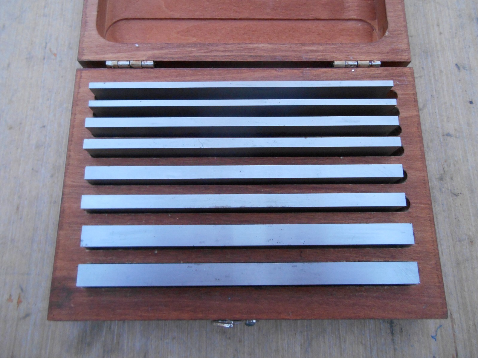 VINTAGE STARRETT 384 PARALLEL  SET  , 8 PCS. WITH ORIGINAL WOODEN BOX