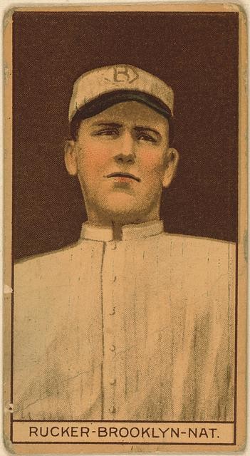 Photo:Brooklyn Dodgers Nap Rucker 1912 Baseball Pitcher Portrait T207 Card