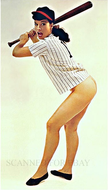 Betty Page sexy model photo female hot woman leggy legs picture print Baseball-