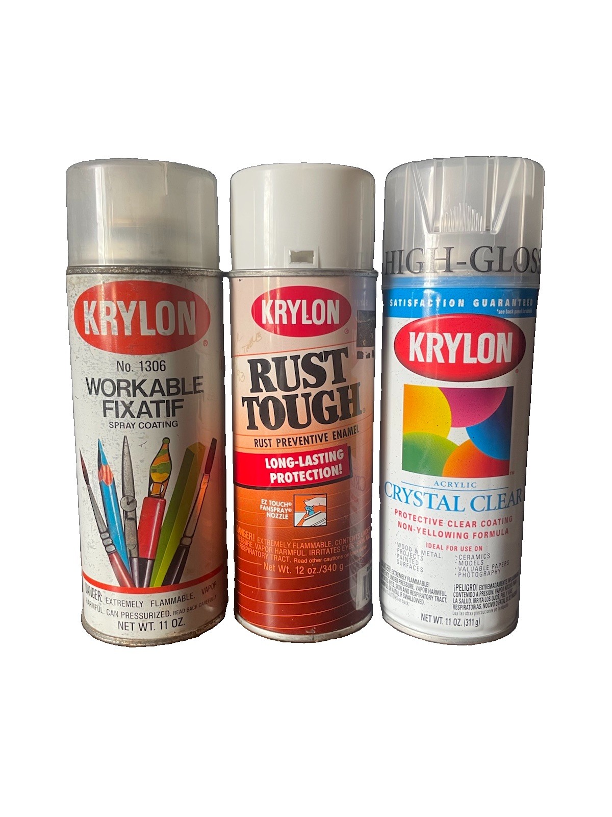 Vintage Spray Paint, Krylon Lot Of 3. Graffiti Collectibles. 