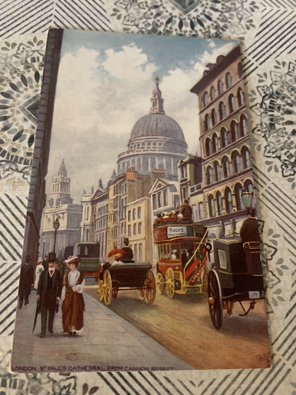 Ultra Rare Tuck Postcard Advertising Tuck Postcards On Old Bus One On Internet ￼