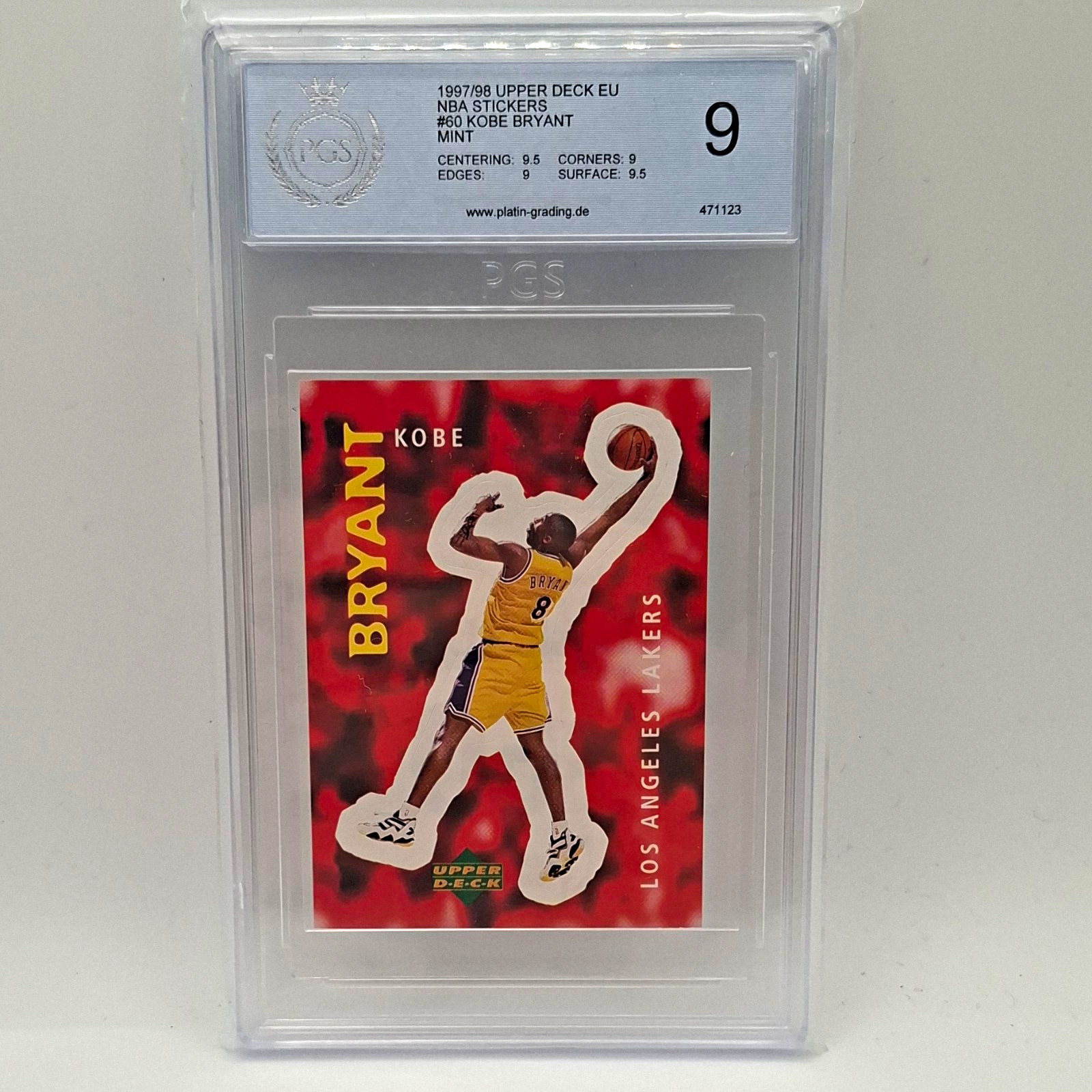 Upper Deck 1997/98 NBA Stickers Kobe Bryant #60 Los Angeles Lakers - PGS 9