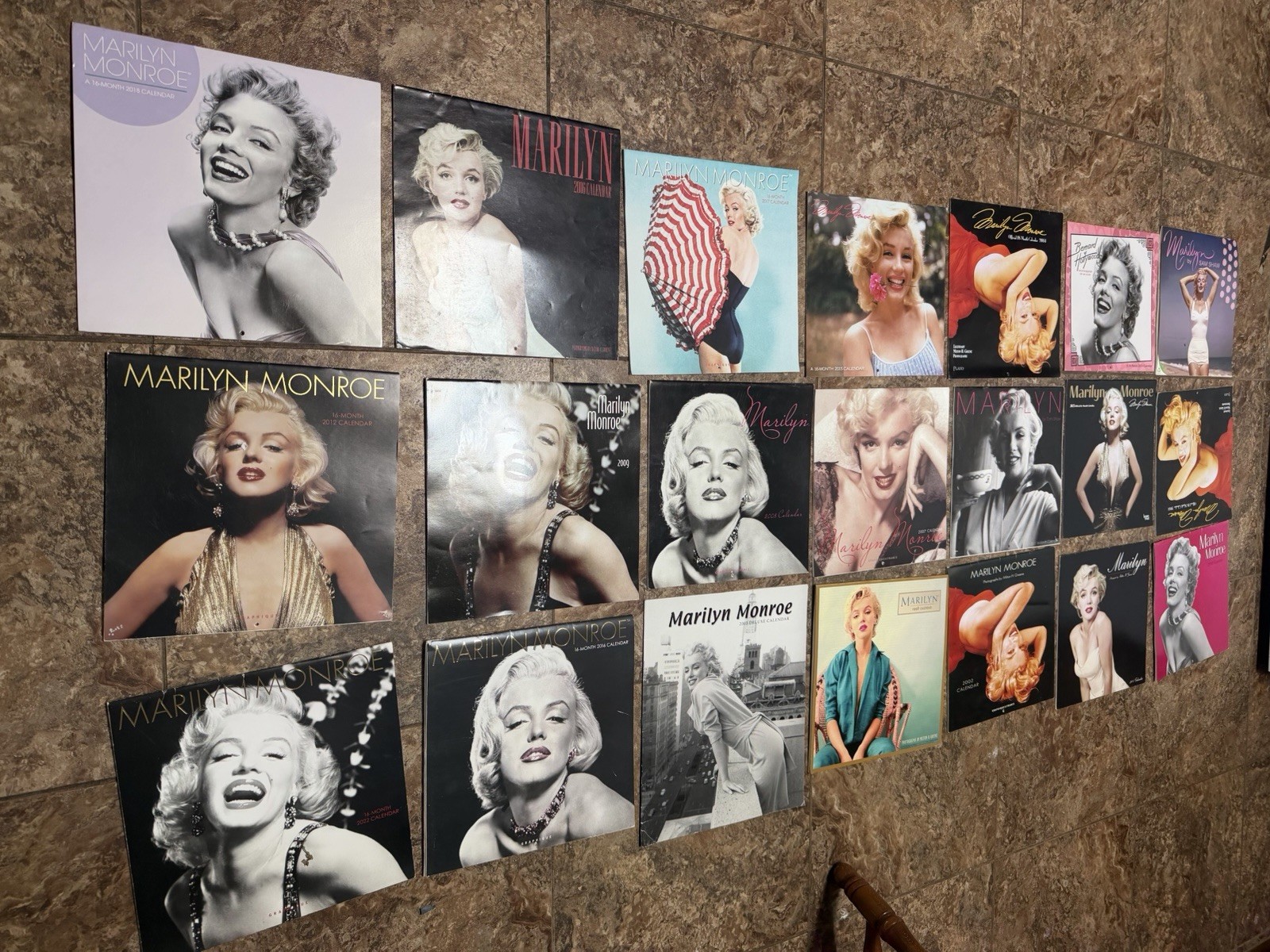 Marilyn Monroe Calendar Lot 20+ Vintage 2002-2025 Collectible Wall Calendars