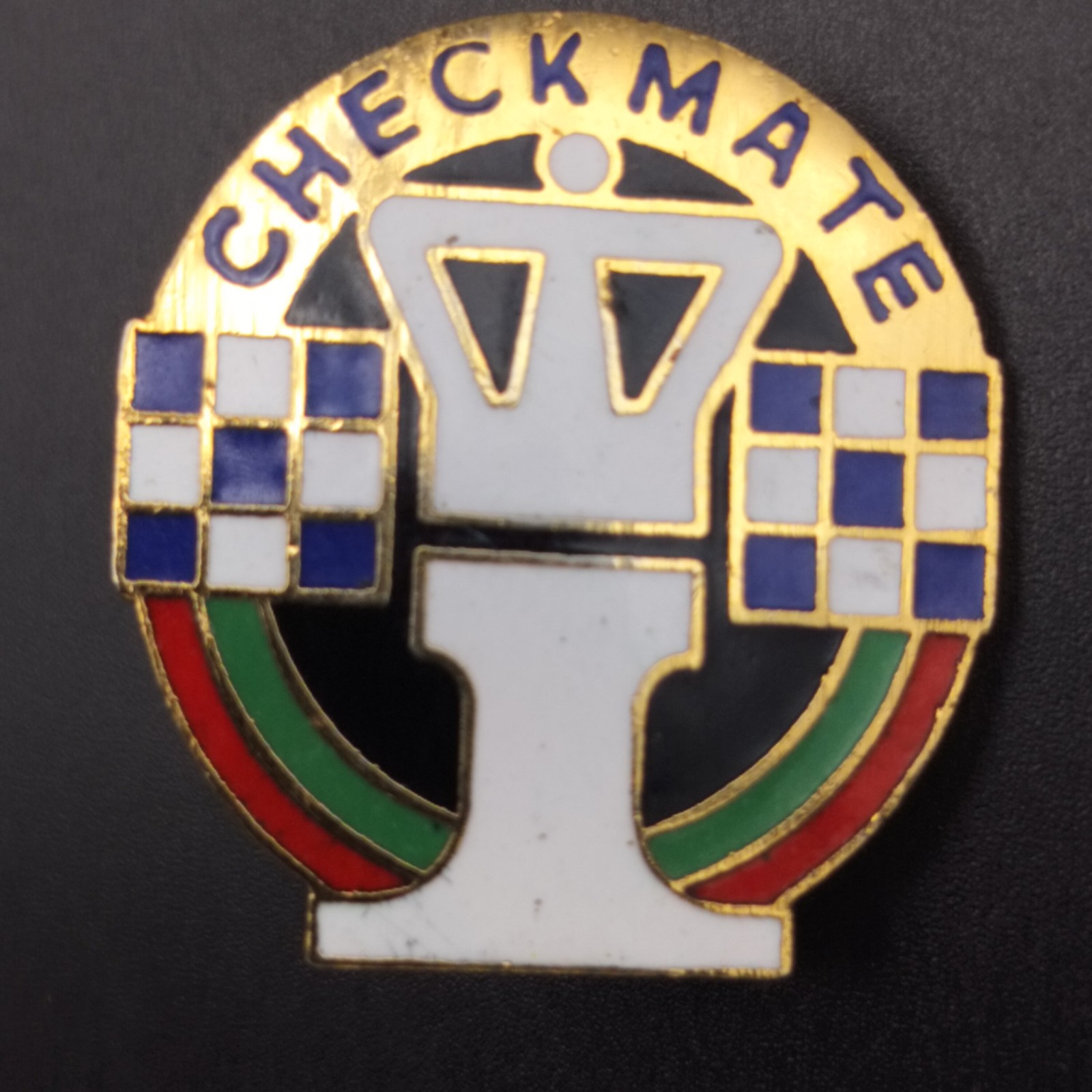 Vintage 99th Regional Support Command CheckmateChess Enamel Collectible Insignia