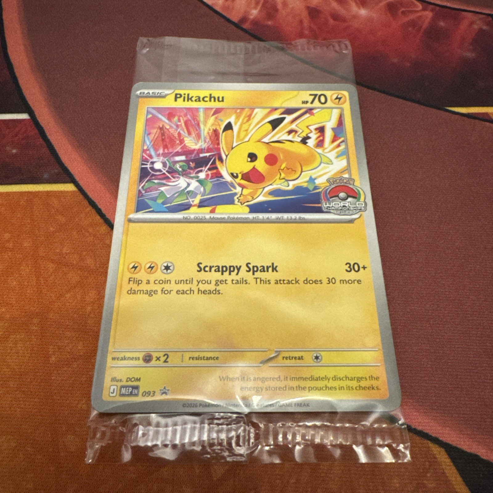 Pokémon TCG Pikachu Black Star Promo 093 World Championships 2026 - Sealed
