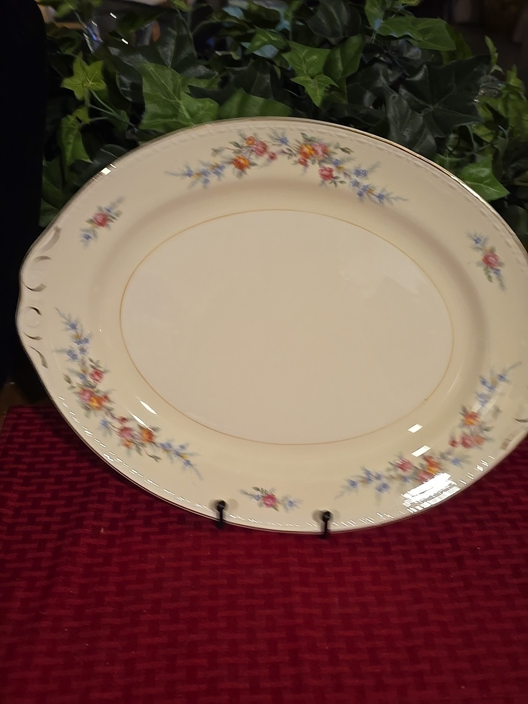 Vintage Homer Laughlin Eggshell Georgian Floral Oval Platter Excellent Condition
